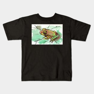 Grenouille - Original frog watercolor painting Kids T-Shirt